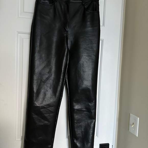 Aritzia Wilfred Black Melina Super High Rise Leather Pant - Picture 10 of 10